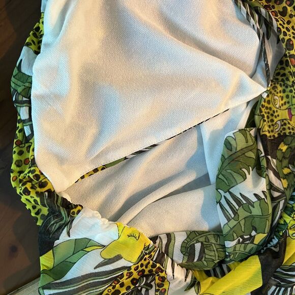 INC International Concepts Jungle Animal safari Tiger Faux Wrap Top Size Small - Picture 13 of 14